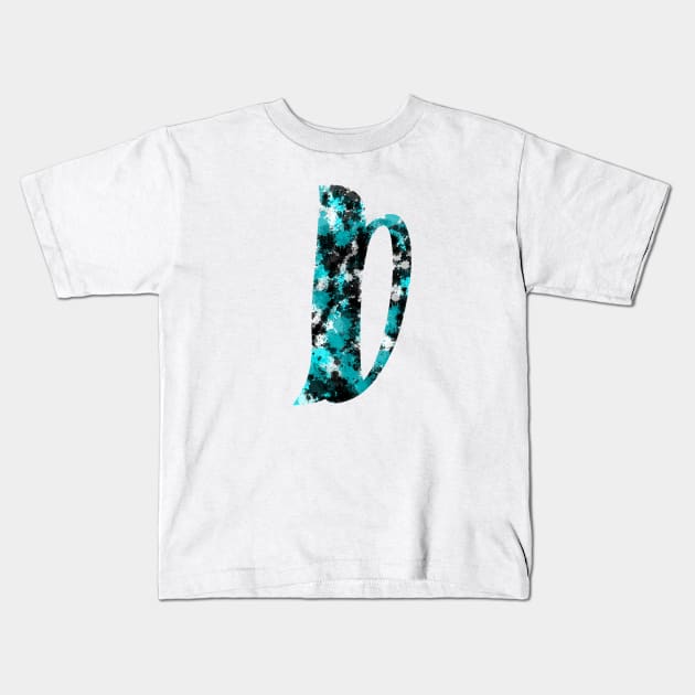 Paint Splash Letter D Kids T-Shirt by Hip Scarves and Bangles